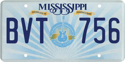 MS license plate BVT756