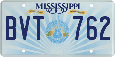 MS license plate BVT762