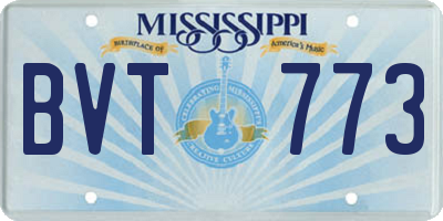 MS license plate BVT773