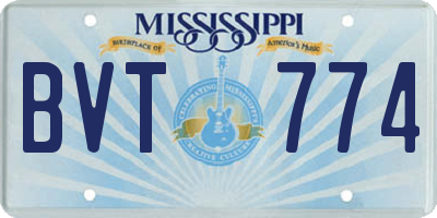 MS license plate BVT774