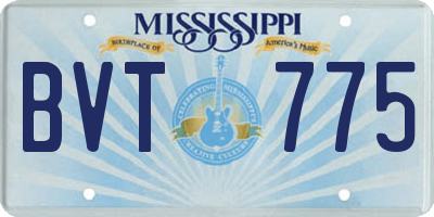 MS license plate BVT775