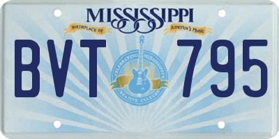 MS license plate BVT795