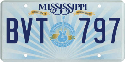 MS license plate BVT797