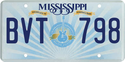 MS license plate BVT798