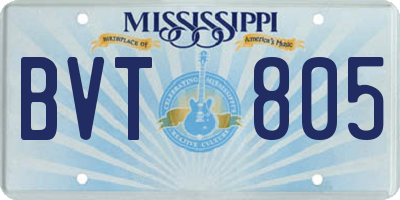 MS license plate BVT805