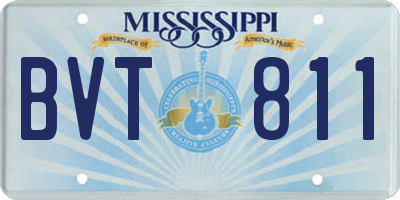 MS license plate BVT811