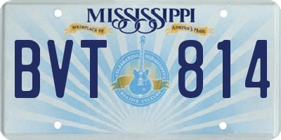 MS license plate BVT814