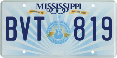 MS license plate BVT819