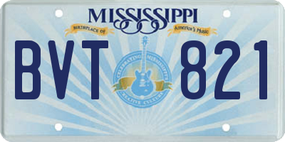 MS license plate BVT821
