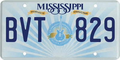 MS license plate BVT829