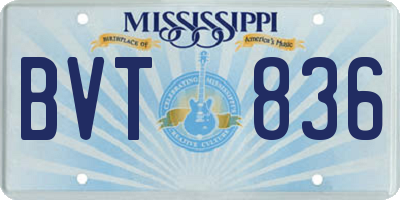 MS license plate BVT836