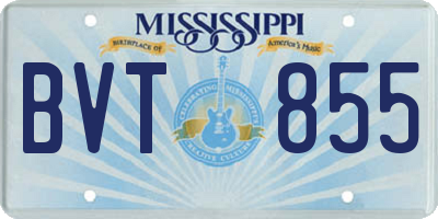 MS license plate BVT855