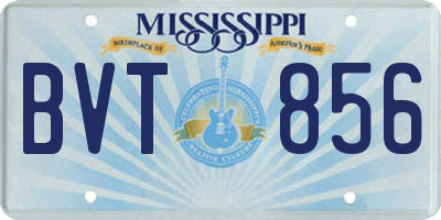 MS license plate BVT856