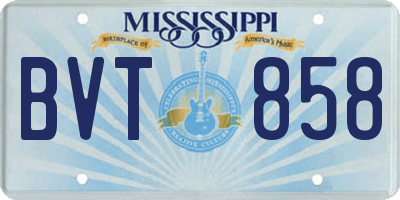MS license plate BVT858