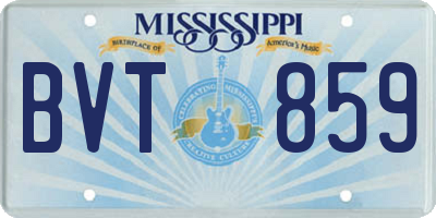 MS license plate BVT859
