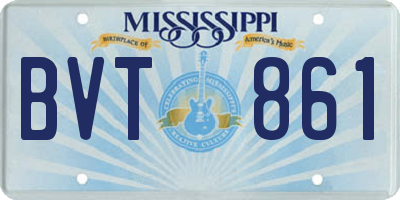 MS license plate BVT861