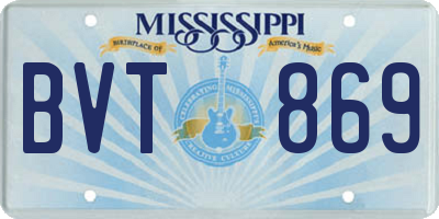 MS license plate BVT869