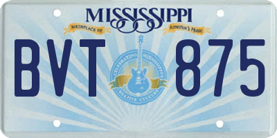 MS license plate BVT875