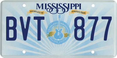 MS license plate BVT877
