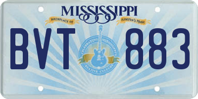 MS license plate BVT883