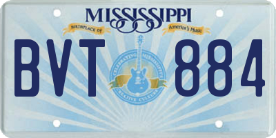 MS license plate BVT884