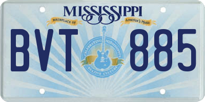 MS license plate BVT885