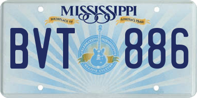 MS license plate BVT886