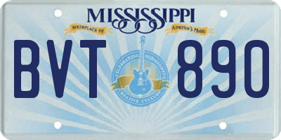 MS license plate BVT890