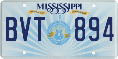 MS license plate BVT894