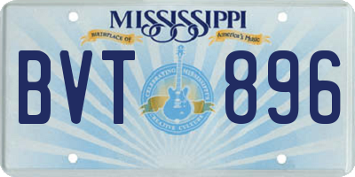MS license plate BVT896