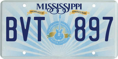 MS license plate BVT897