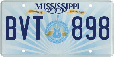 MS license plate BVT898