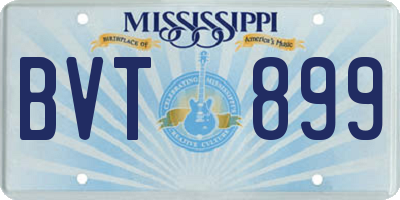 MS license plate BVT899