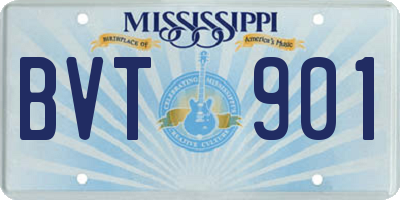 MS license plate BVT901