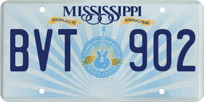 MS license plate BVT902