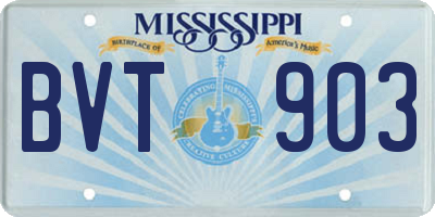 MS license plate BVT903