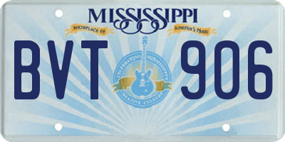 MS license plate BVT906