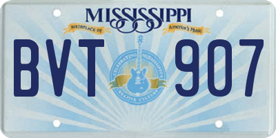 MS license plate BVT907