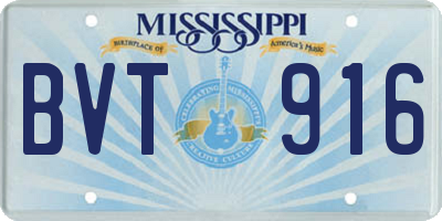 MS license plate BVT916