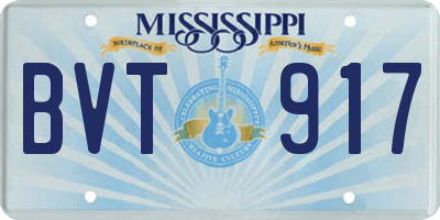MS license plate BVT917