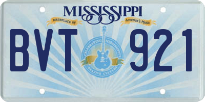 MS license plate BVT921