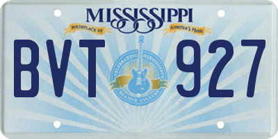MS license plate BVT927