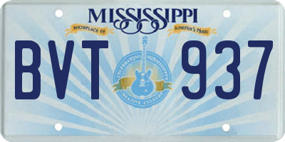 MS license plate BVT937