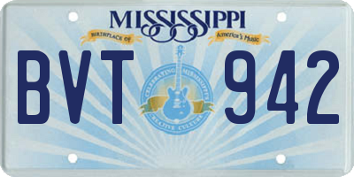 MS license plate BVT942