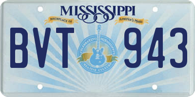 MS license plate BVT943