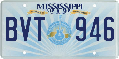 MS license plate BVT946