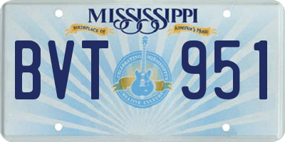 MS license plate BVT951