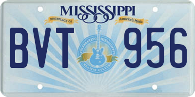 MS license plate BVT956