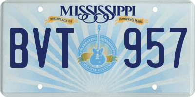 MS license plate BVT957