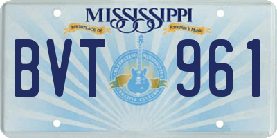 MS license plate BVT961